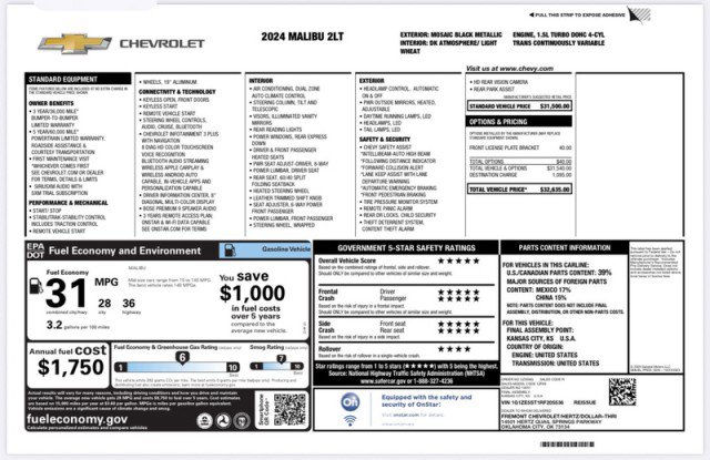 Used 2024 Chevrolet Malibu LT image 32