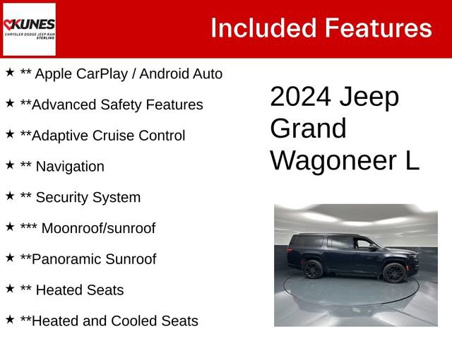 Certified 2024 Jeep Grand Wagoneer L Series II w/ Quick Order Packagew 28T AWD/4WD image 4