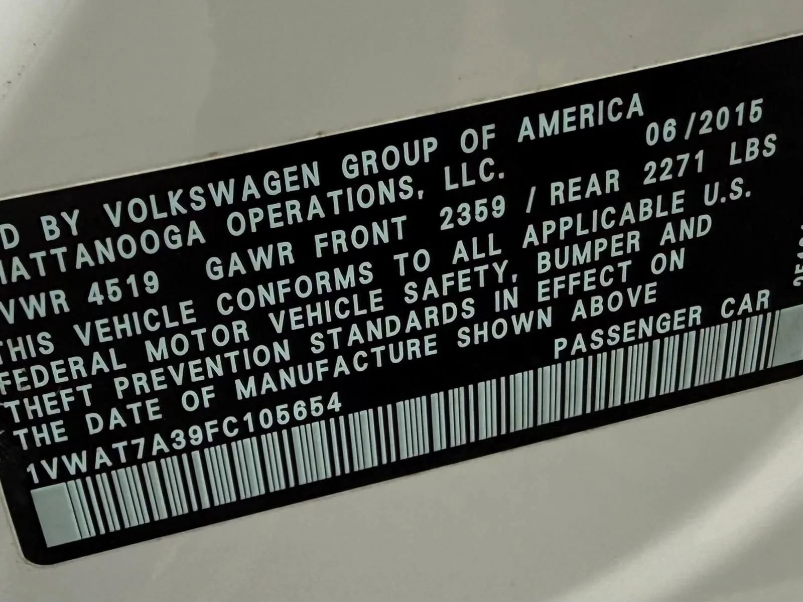 Used 2015 Volkswagen Passat 1.8T Limited Edition image 15