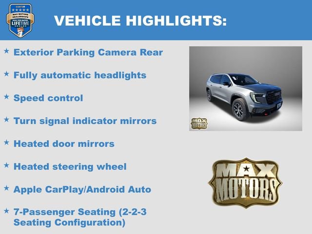 New 2026 GMC Acadia AT4 w/ LPO, Floor Liner Package AWD/4WD image 12