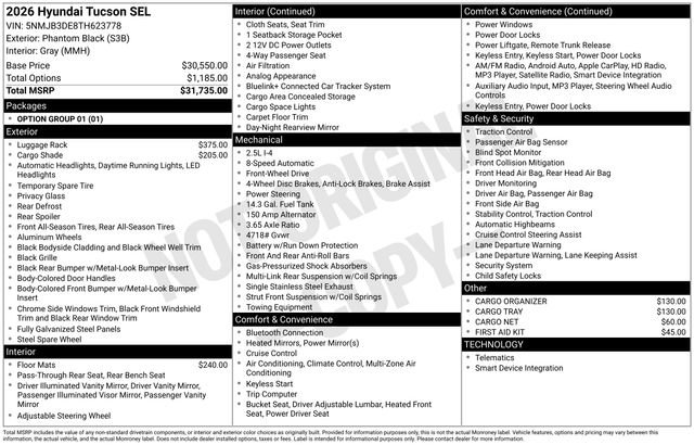 New 2026 Hyundai Tucson SEL image 18
