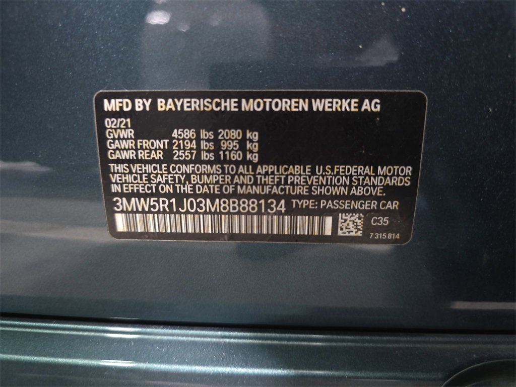 Certified 2021 BMW 330i Sedan w/ Convenience Package image 32