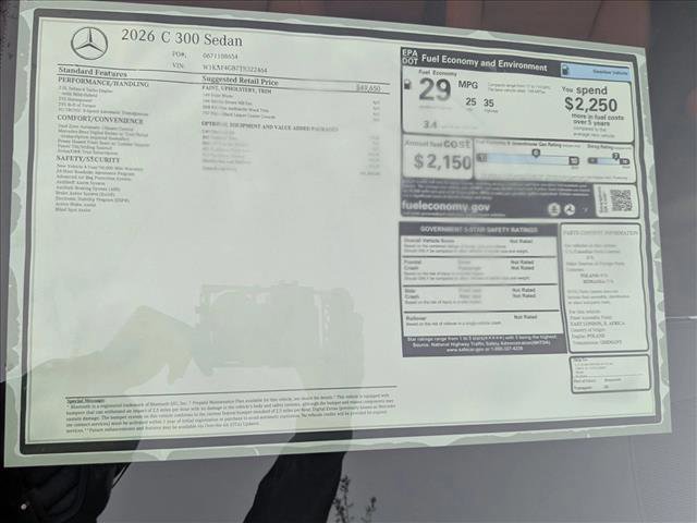 New 2026 Mercedes-Benz C 300 Sedan image 16