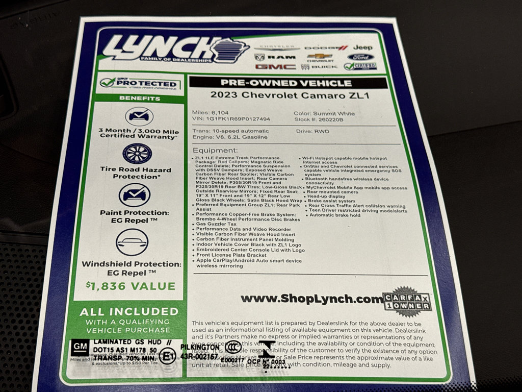Used 2023 Chevrolet Camaro ZL1 image 60