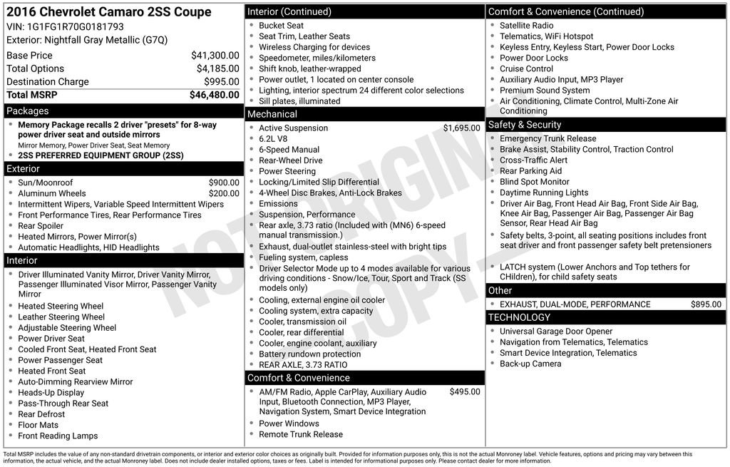 Used 2016 Chevrolet Camaro SS image 35