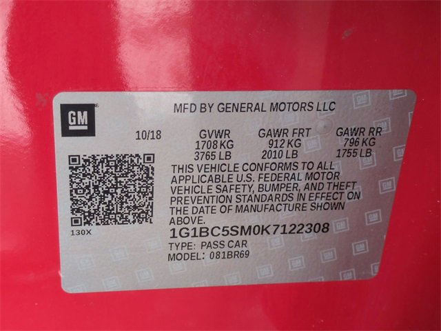 Certified 2019 Chevrolet Cruze LS w/ LS Convenience Package image 31