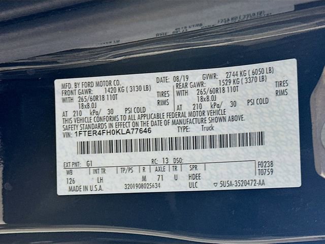 Used 2019 Ford Ranger XLT w/ Equipment Group 302A Luxury image 32