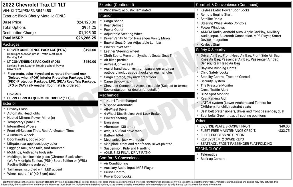 Certified 2022 Chevrolet Trax LT w/ Driver Confidence Package AWD/4WD image 5