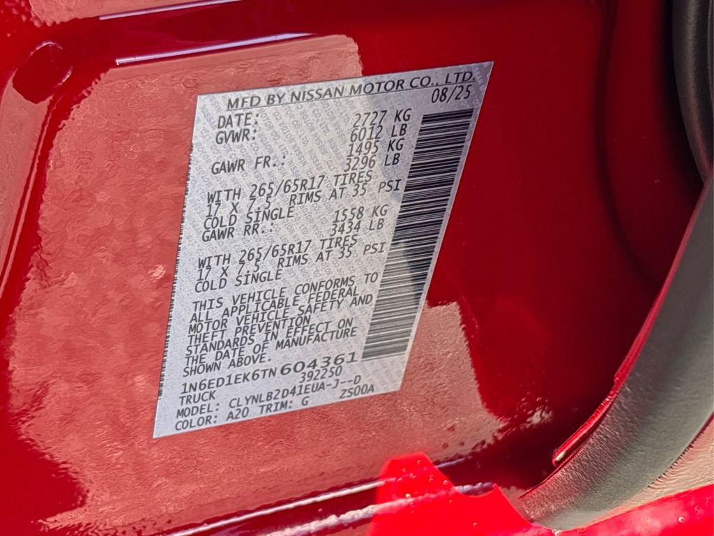 New 2026 Nissan Frontier SV w/ Tow Package image 16