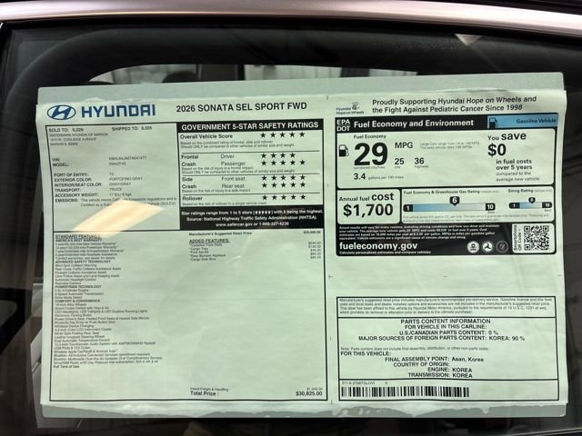 New 2026 Hyundai Sonata SEL image 26