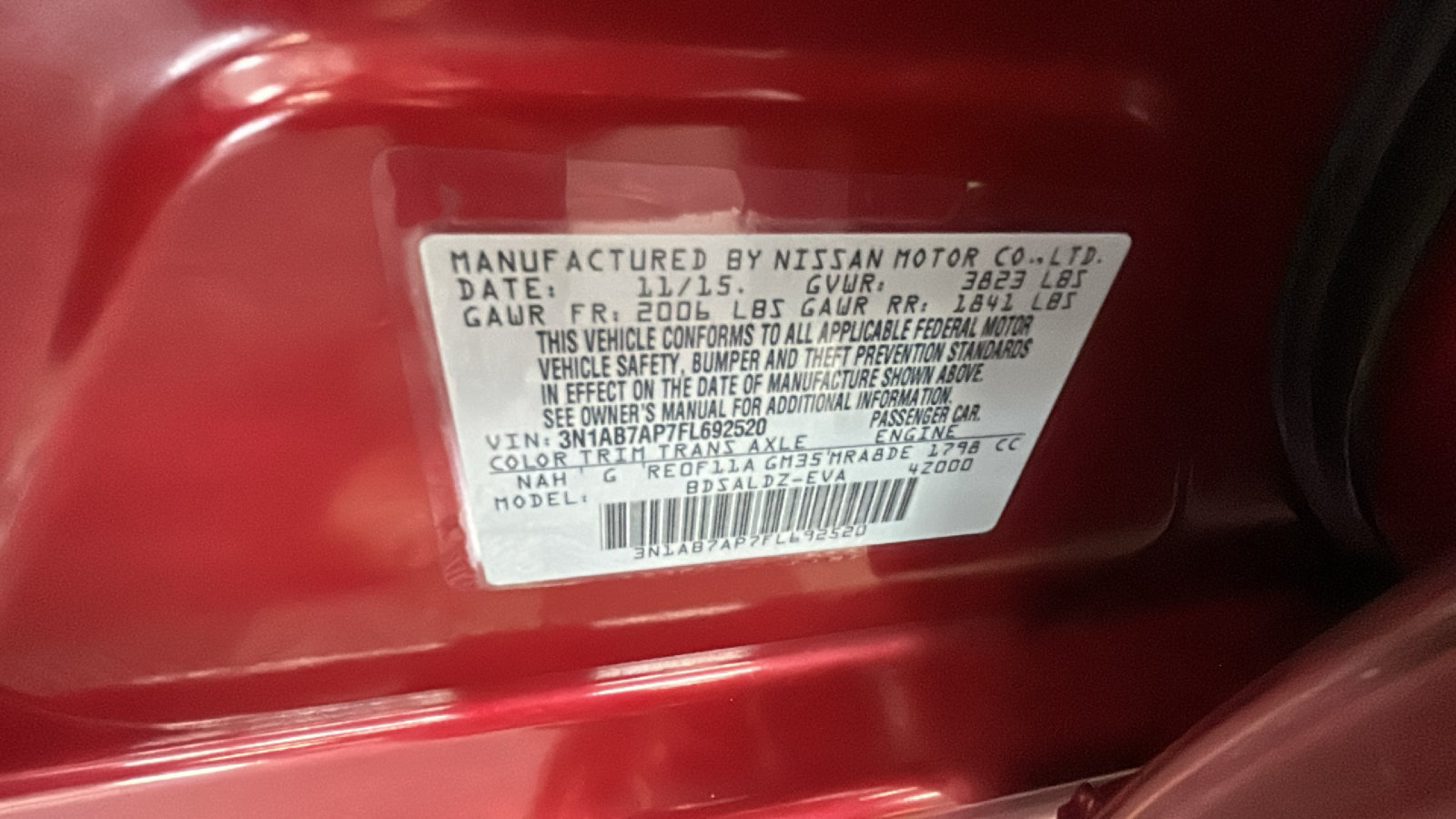 Used 2015 Nissan Sentra SV FWD image 12