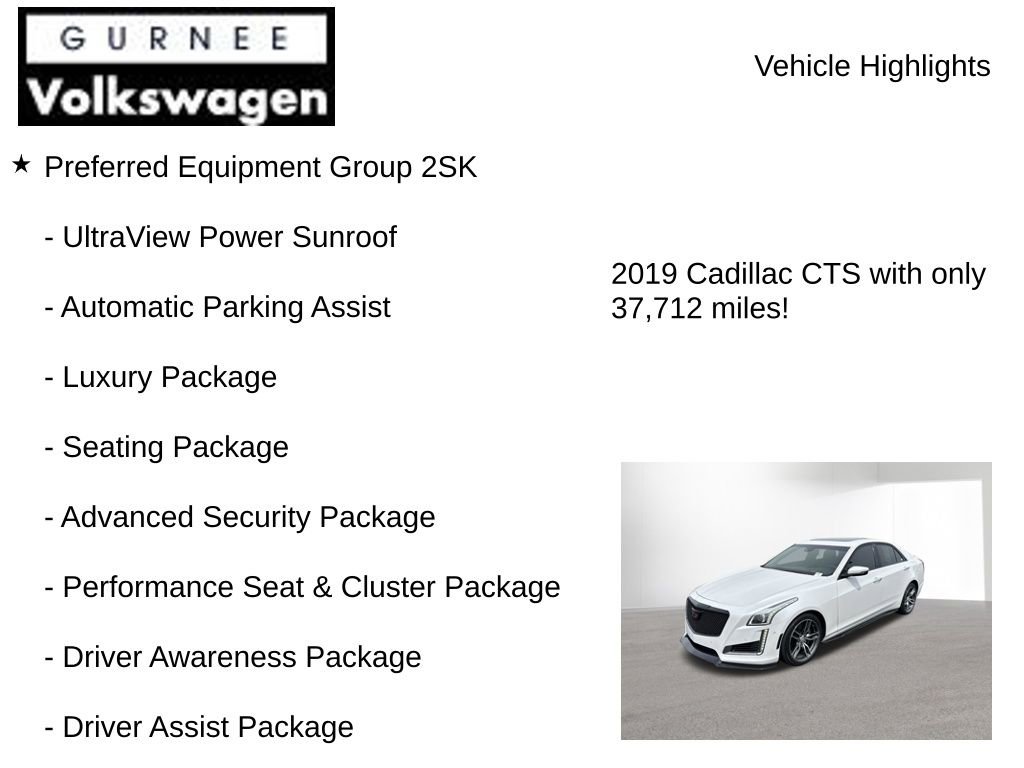 Used 2019 Cadillac CTS Vsport Premium Luxury RWD image 8