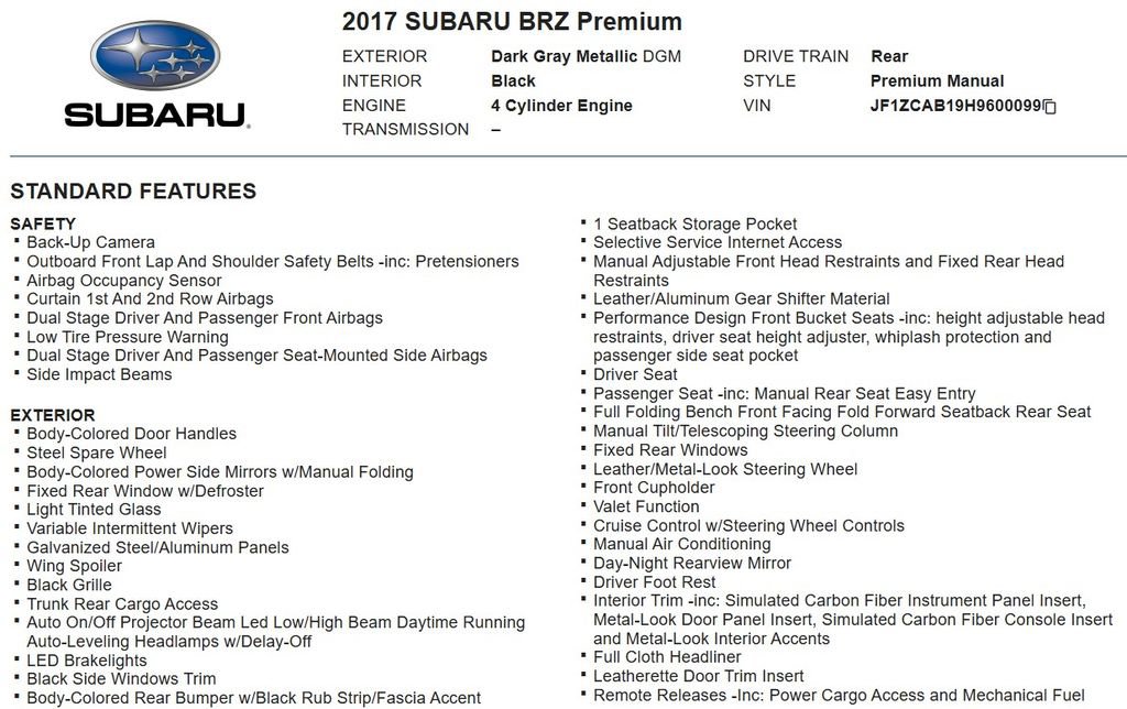 Used 2017 Subaru BRZ Premium w/ Popular Package #3 image 17