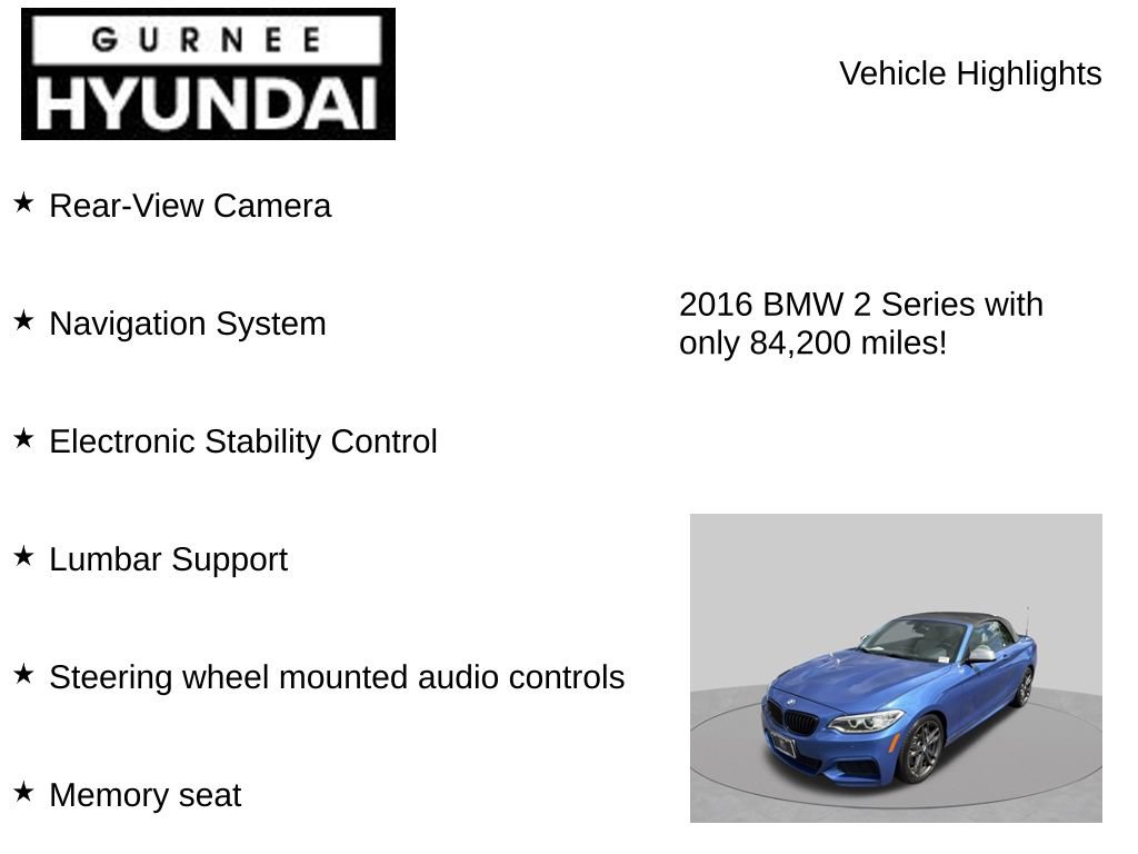 Used 2016 BMW M235i xDrive Convertible AWD/4WD image 8