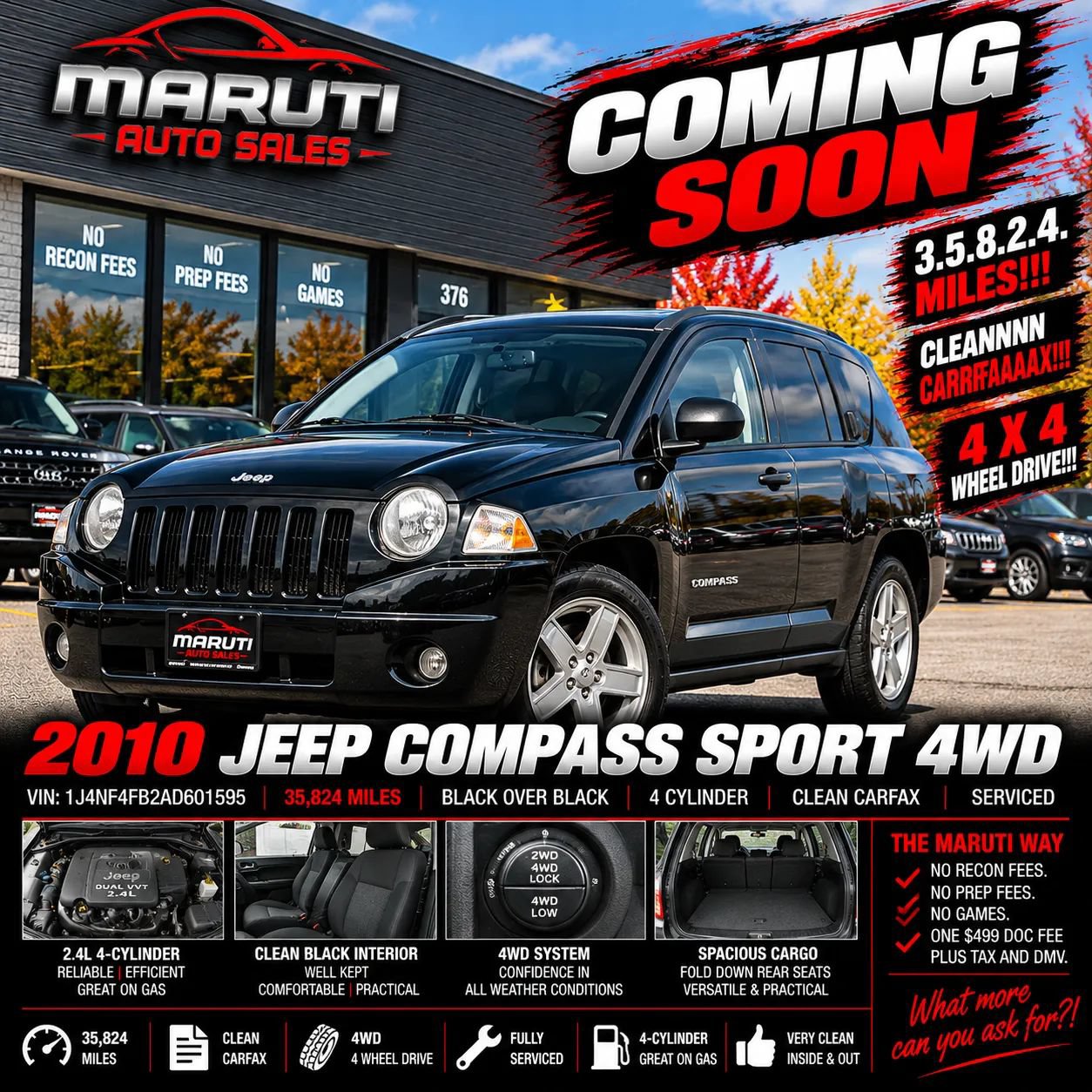 Used 2010 Jeep Compass Sport w/ PWR Equipment Group
