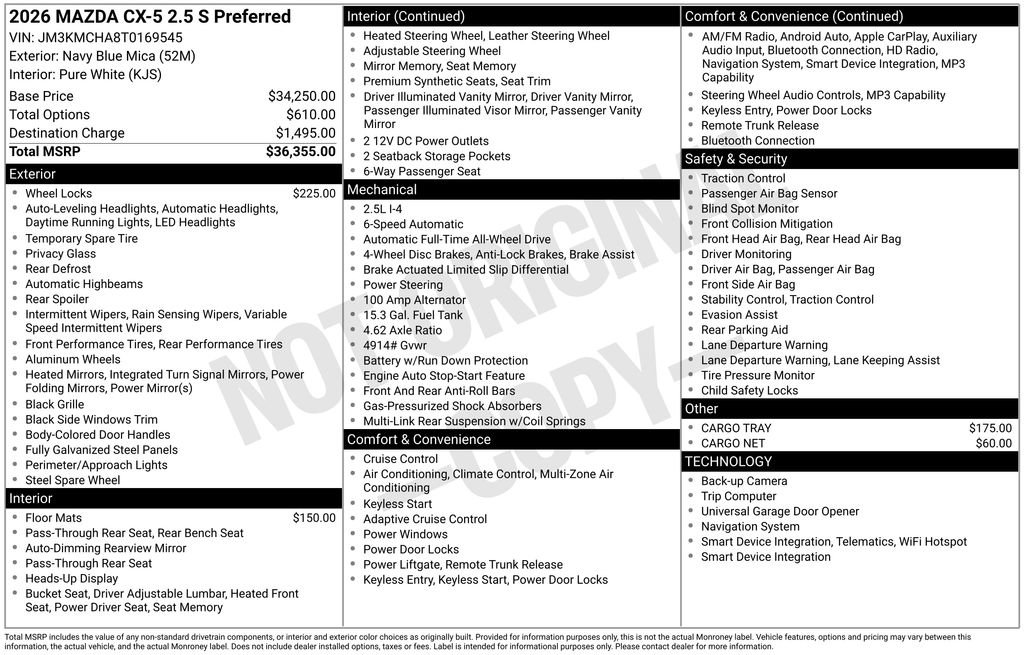 New 2026 MAZDA CX-5 Preferred AWD/4WD image 34