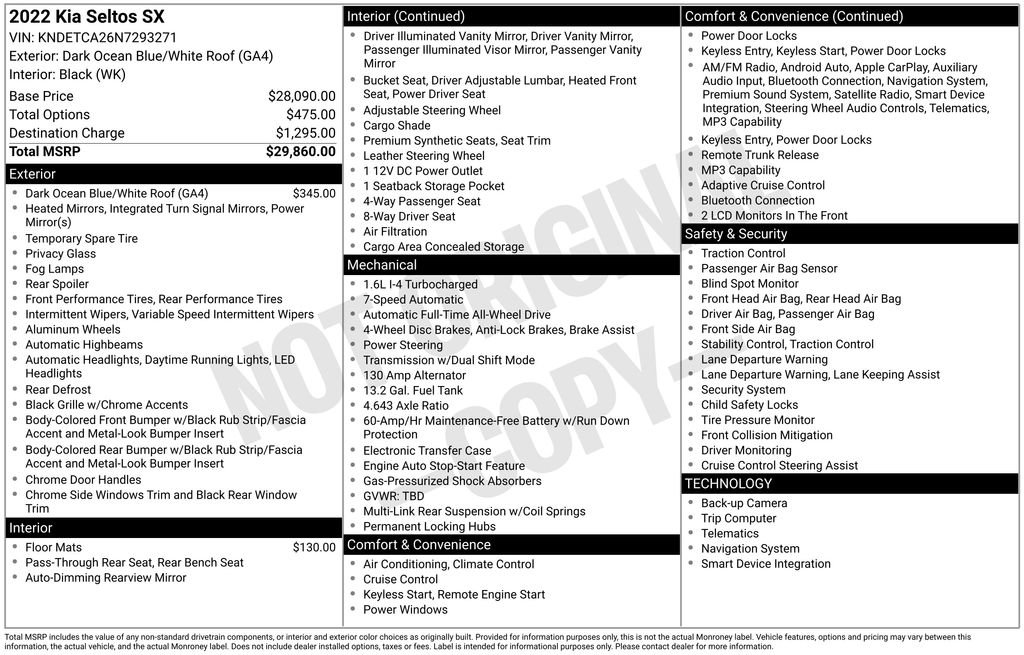 Used 2022 Kia Seltos SX image 15