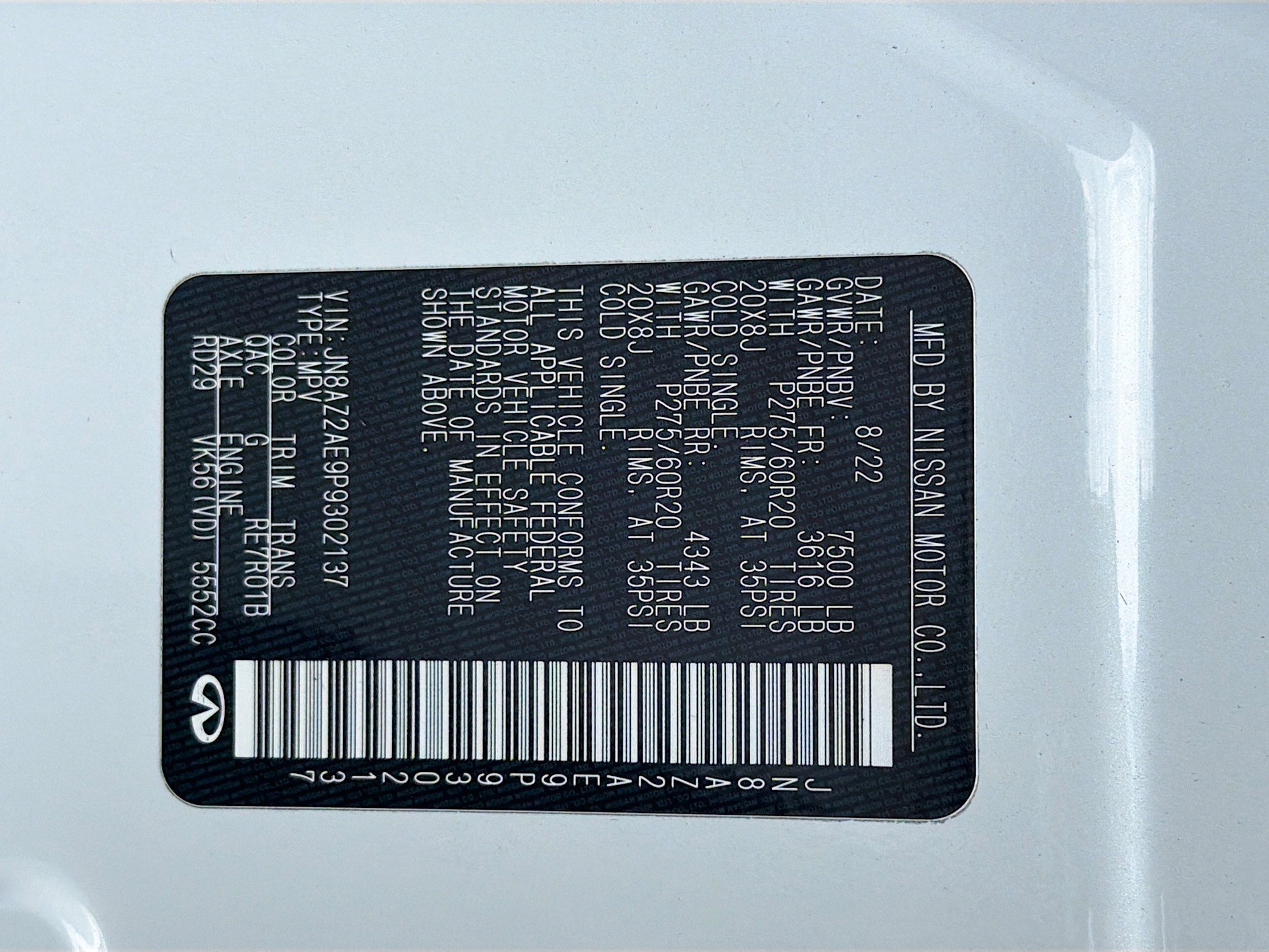 Used 2023 INFINITI QX80 Luxe w/ Cargo Package image 47