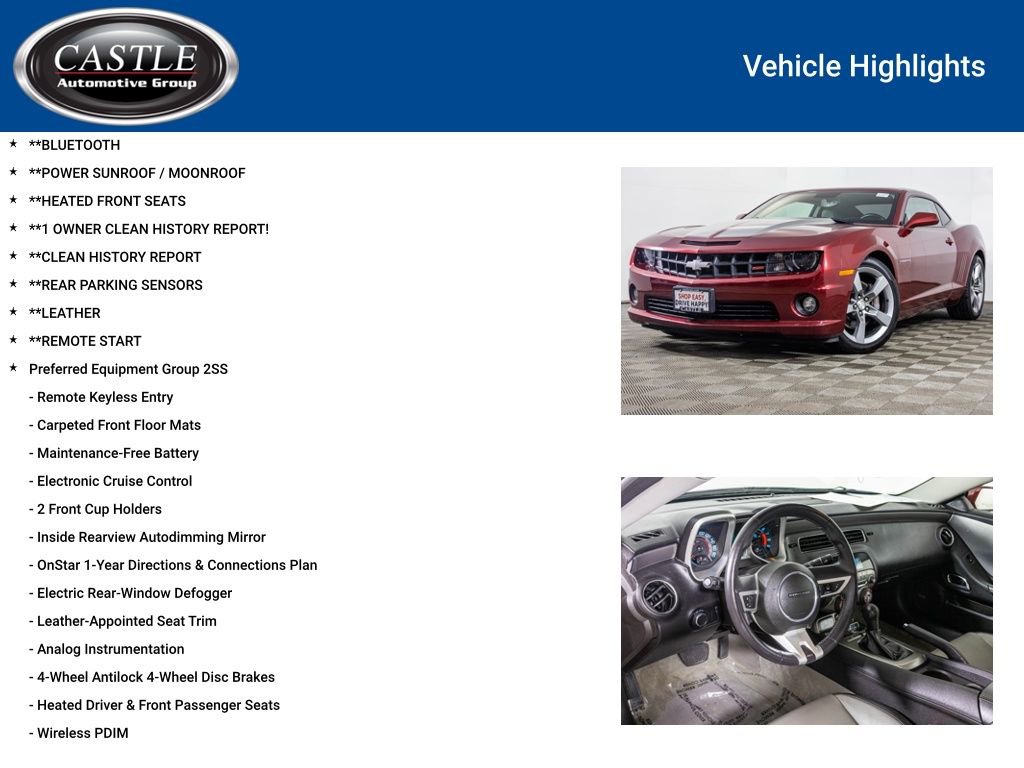 Used 2010 Chevrolet Camaro SS w/ RS Package image 3