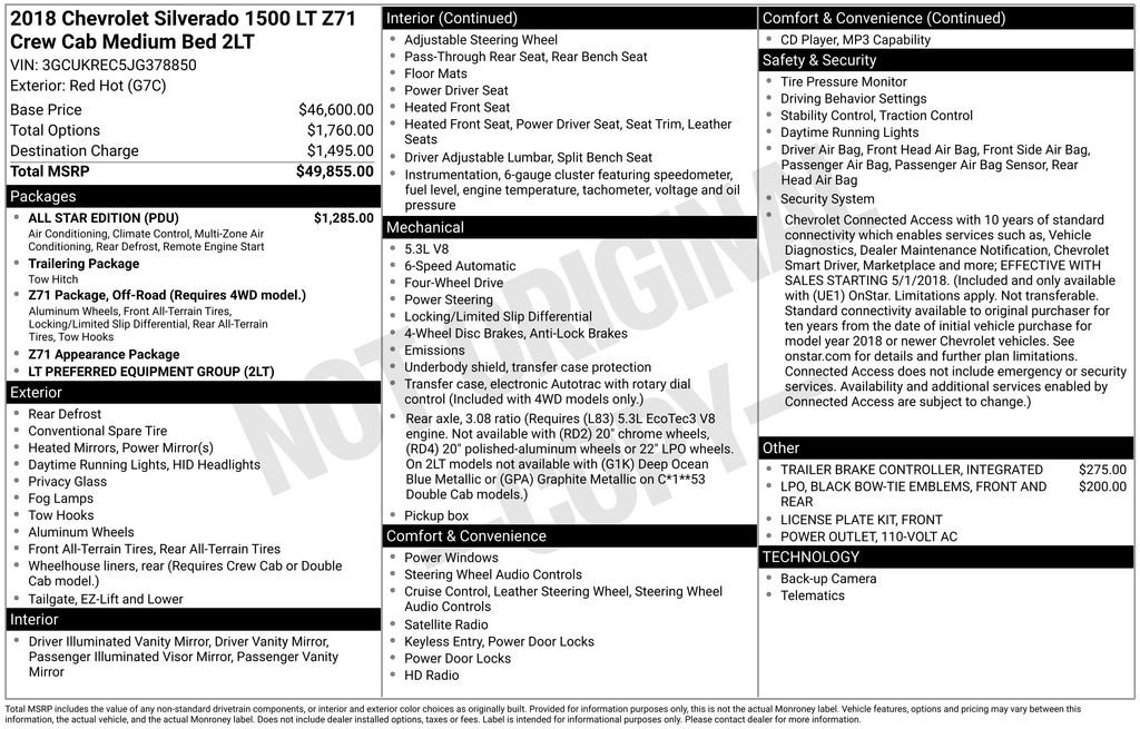 Used 2018 Chevrolet Silverado 1500 LT w/ All Star Edition image 16