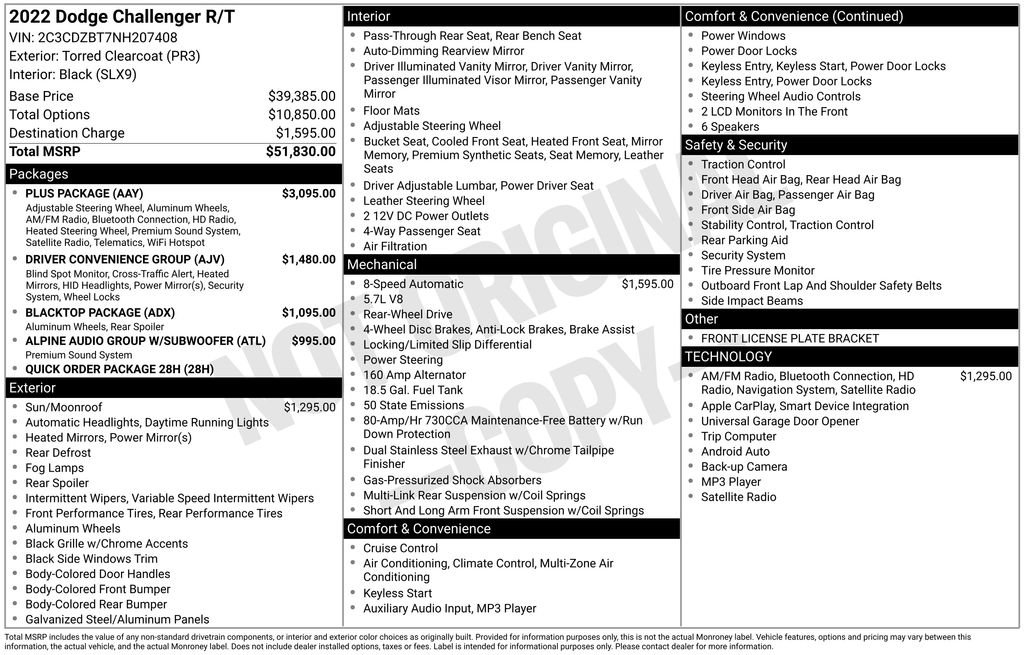 Used 2022 Dodge Challenger R/T w/ Plus Package image 2