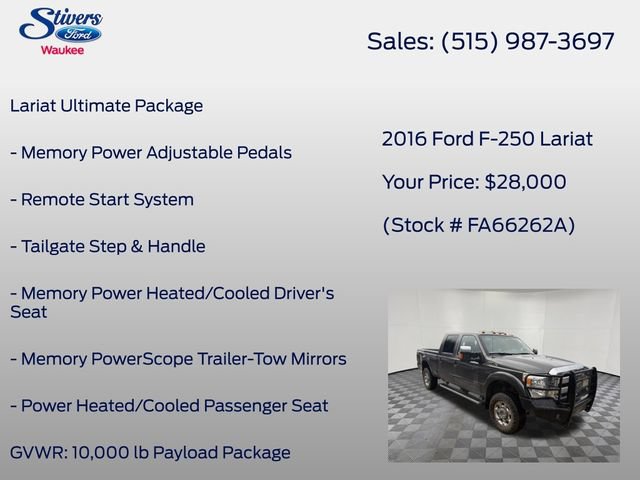 Used 2016 Ford F250 Lariat w/ Lariat Ultimate Package AWD/4WD image 22
