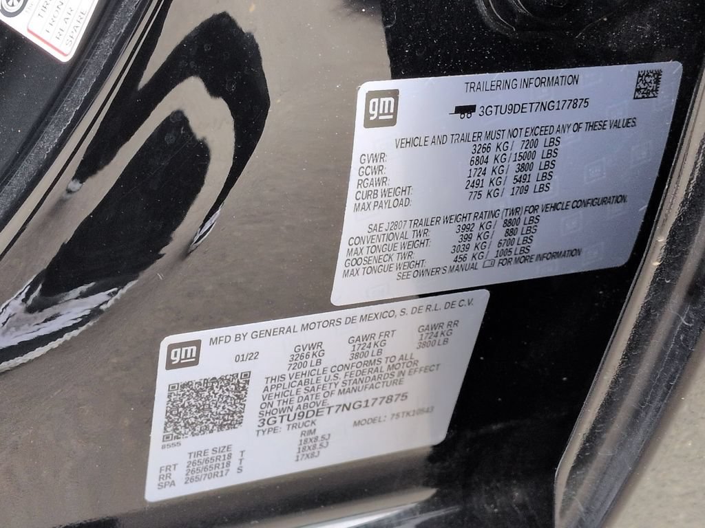 Certified 2022 GMC Sierra 1500 SLT w/ Driver Alert Package I AWD/4WD image 36