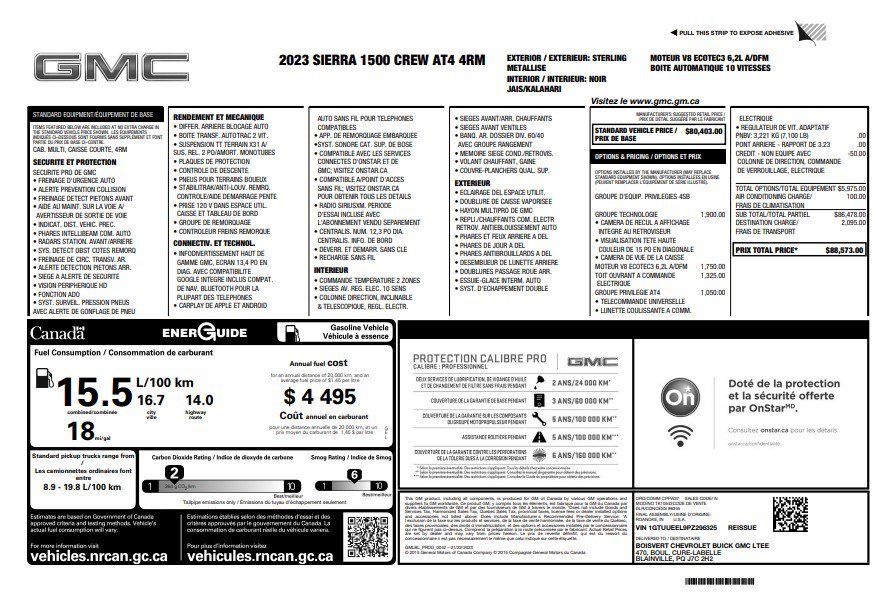 Certified 2023 GMC Sierra 1500 AT4 w/ Technology Package AWD/4WD image 32