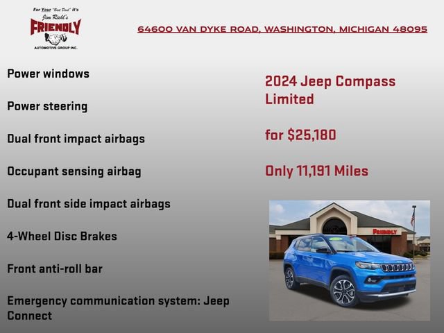 Used 2024 Jeep Compass Limited w/ Sun and Sound Group AWD/4WD image 15