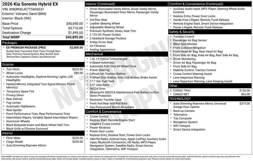 New 2026 Kia Sorento EX w/ EX Premium Package AWD/4WD video 2