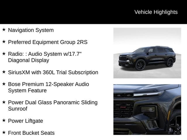 New 2026 Chevrolet Traverse RS AWD/4WD image 17