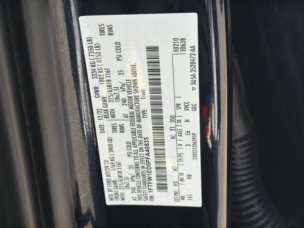 Used 2023 Ford F150 Lariat w/ FX4 Off-Road Package AWD/4WD image 35
