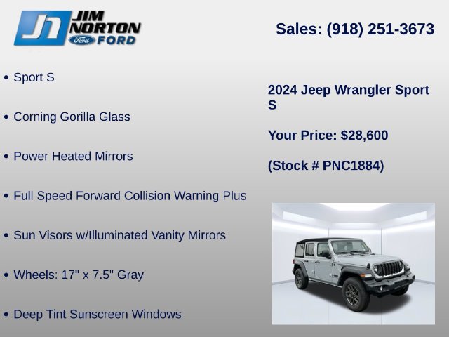 Used 2024 Jeep Wrangler Unlimited Sport AWD/4WD image 39