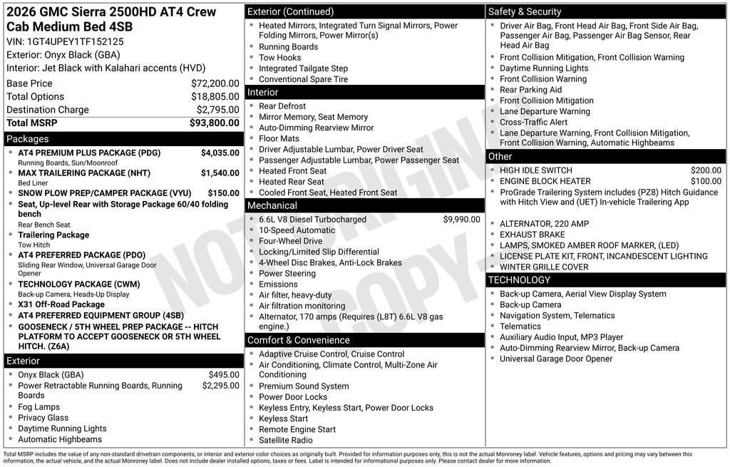 New 2026 GMC Sierra 2500 AT4 w/ AT4 Premium Plus Package AWD/4WD image 42