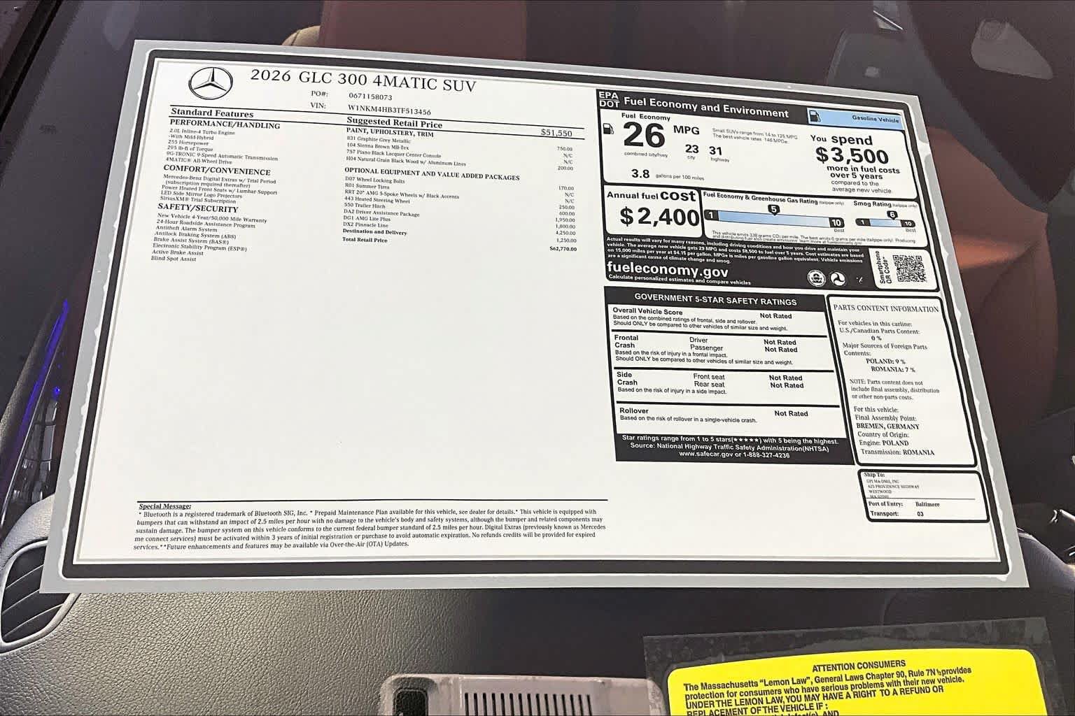 New 2026 Mercedes-Benz GLC 300 4MATIC image 18