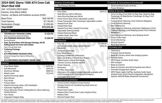 Used 2024 GMC Sierra 1500 AT4 w/ Technology Package AWD/4WD image 6