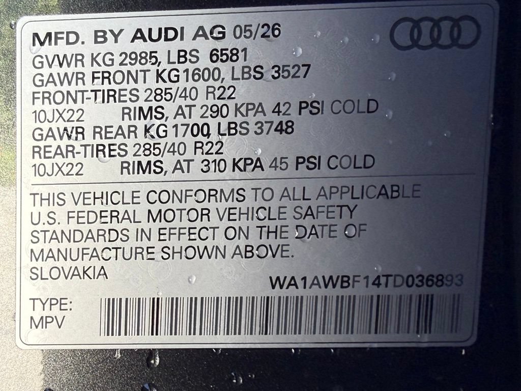 New 2026 Audi SQ8 Premium Plus AWD/4WD image 50