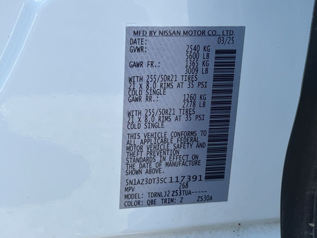 Used 2025 Nissan Murano Platinum w/ Cargo Package image 29