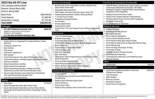 Used 2023 Kia K5 GT-Line w/ GT-Line Premium Package image 5