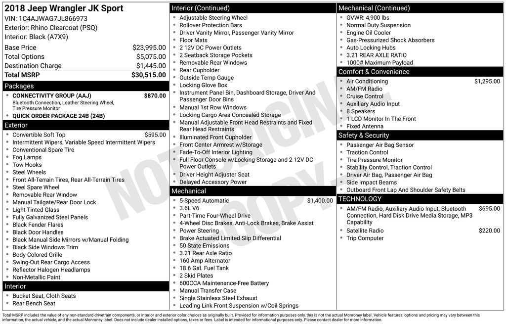 Used 2018 Jeep Wrangler Sport w/ Connectivity Group image 38