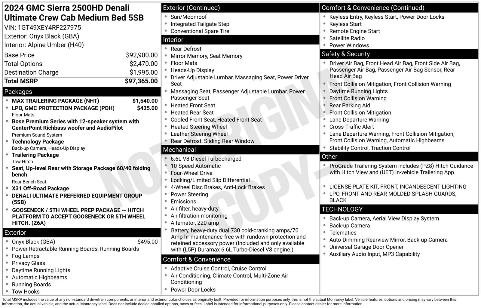 Used 2024 GMC Sierra 2500 Denali Ultimate w/ Max Trailering Package AWD/4WD image 4