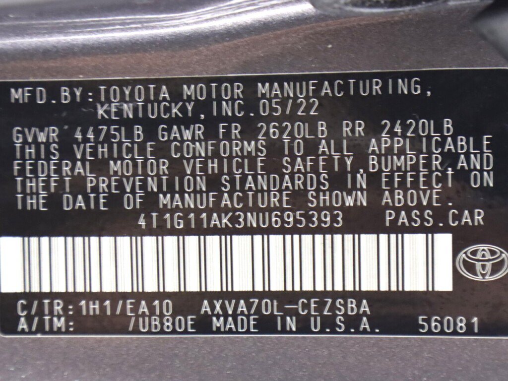 Used 2022 Toyota Camry SE FWD image 40
