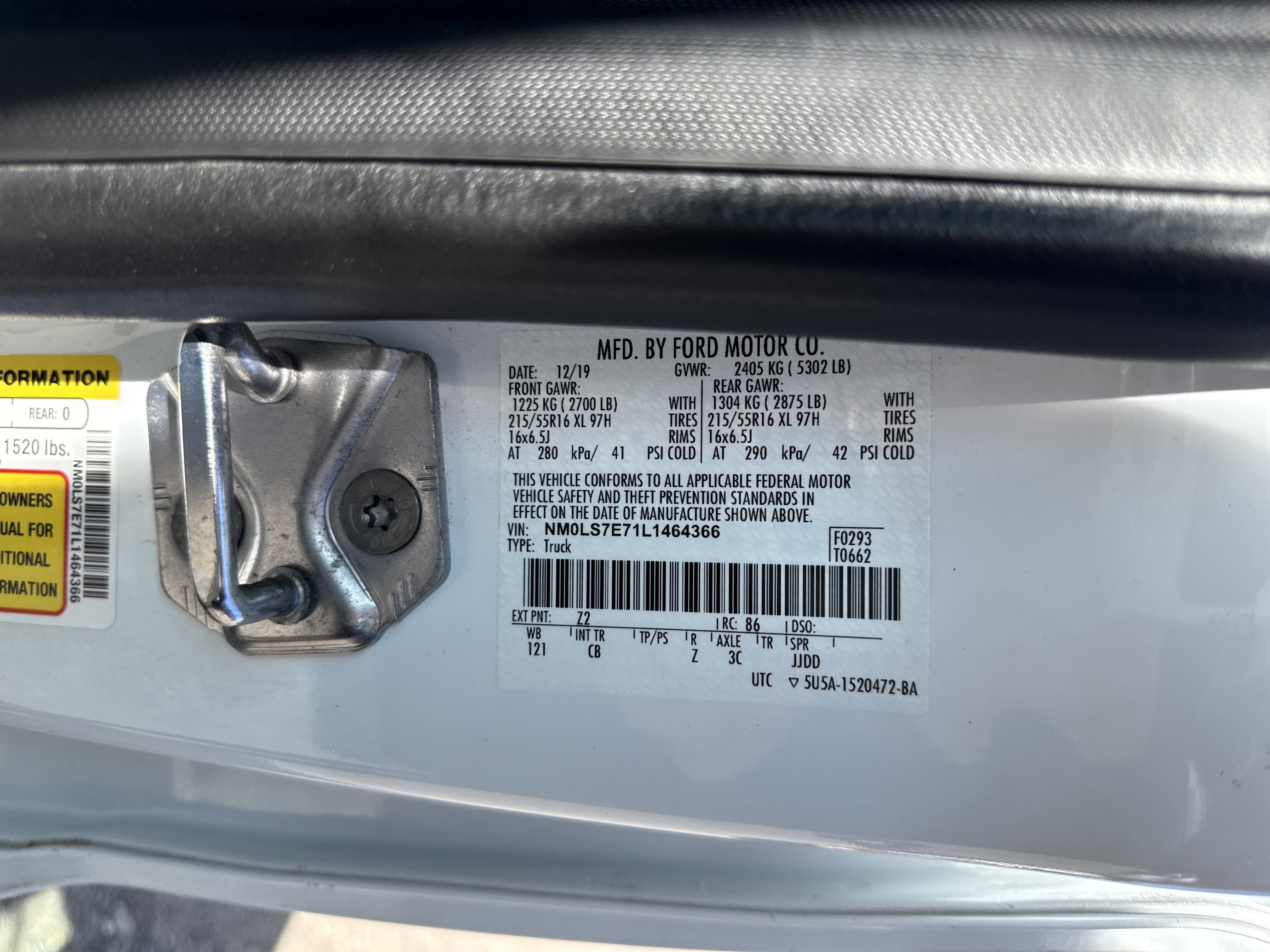 Used 2020 Ford Transit Connect XL w/ CNG/LPG Engine Prep Package image 16