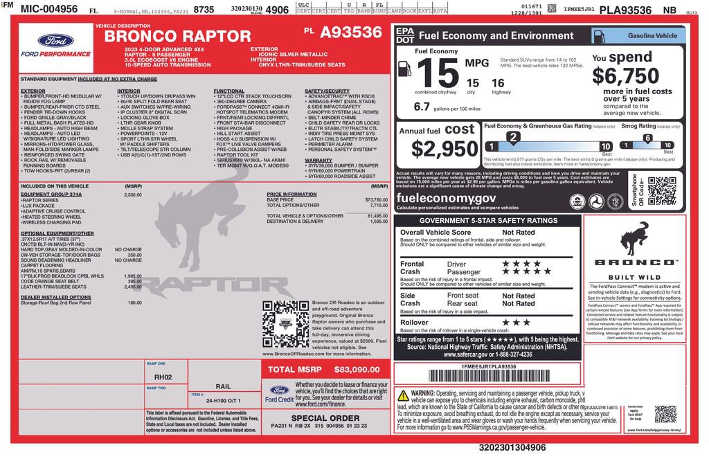 Used 2023 Ford Bronco Raptor image 10