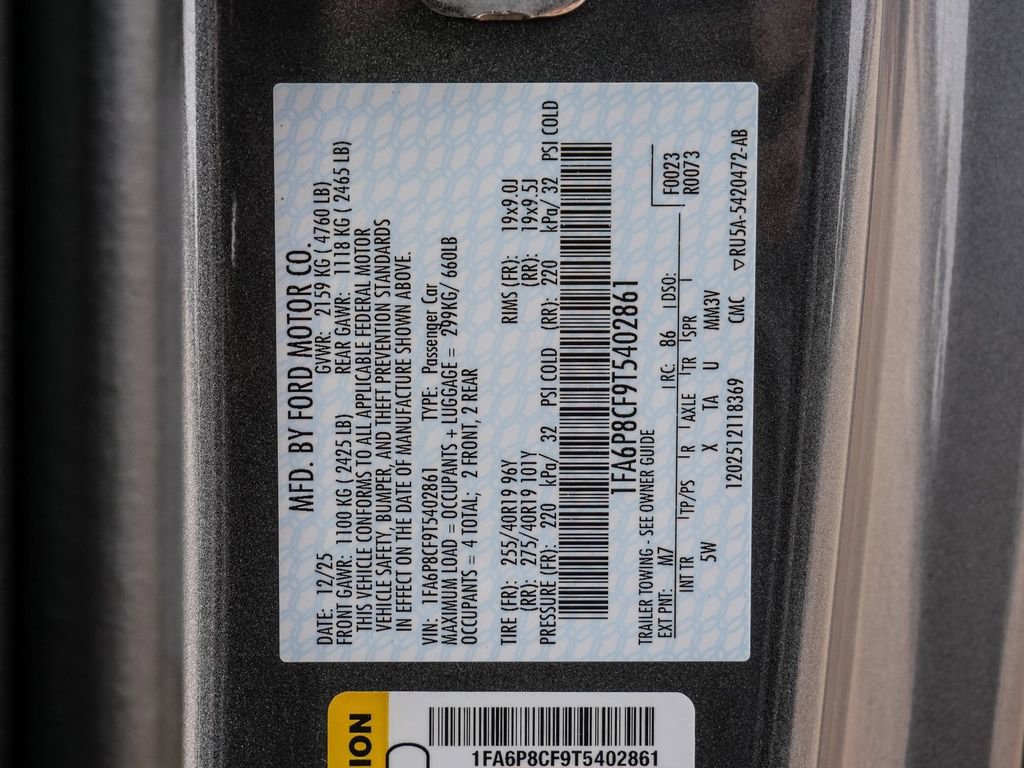 New 2026 Ford Mustang GT Premium w/ GT Performance Package RWD image 50