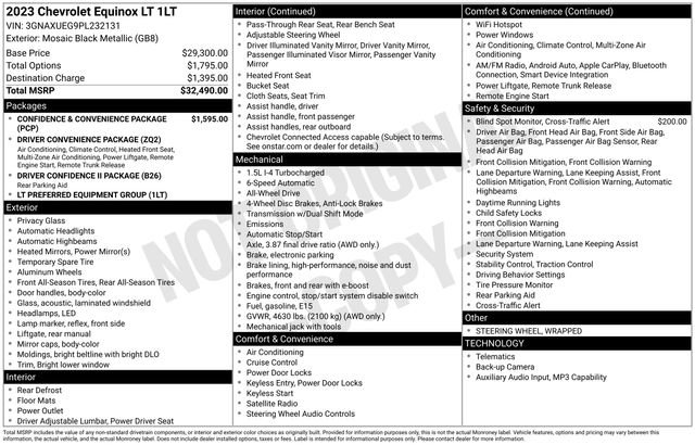 Certified 2023 Chevrolet Equinox LT AWD/4WD image 34