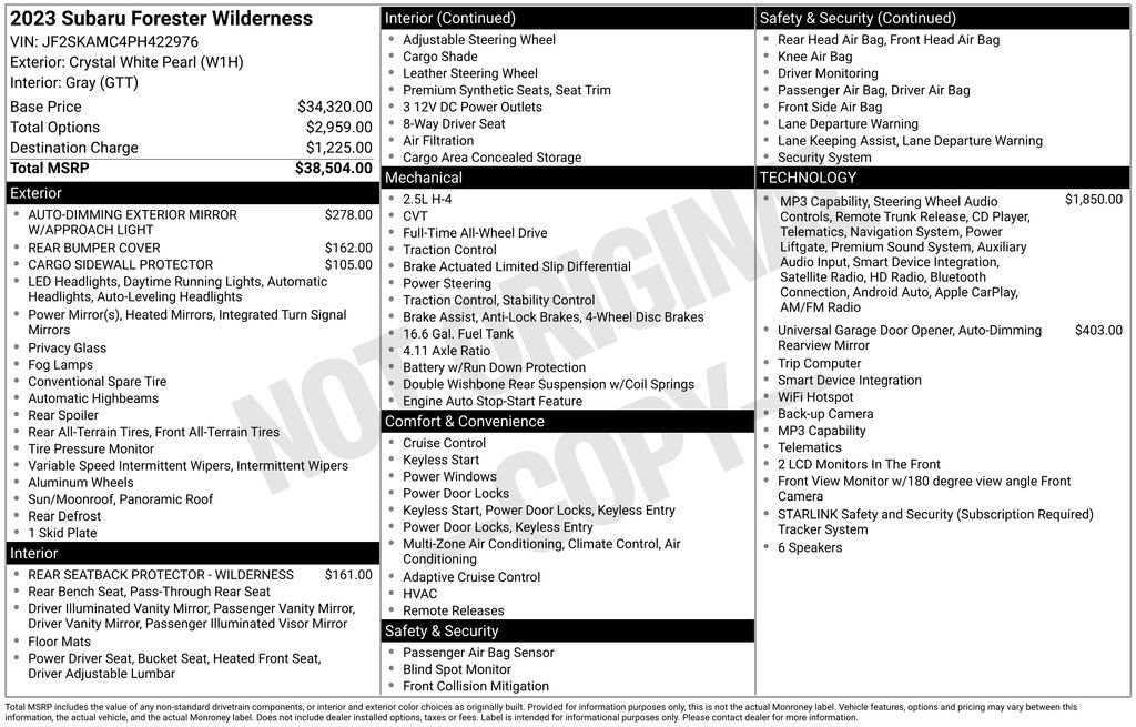 Certified 2023 Subaru Forester Wilderness AWD/4WD image 8