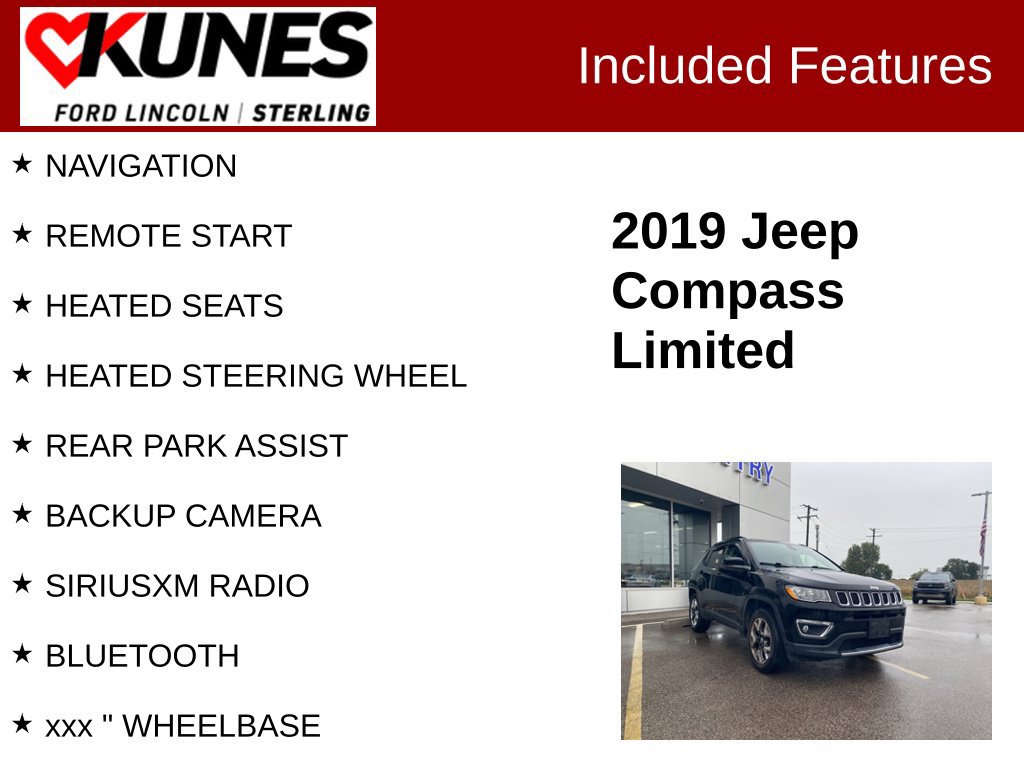 Used 2019 Jeep Compass Limited w/ Safety & Security Group AWD/4WD image 2