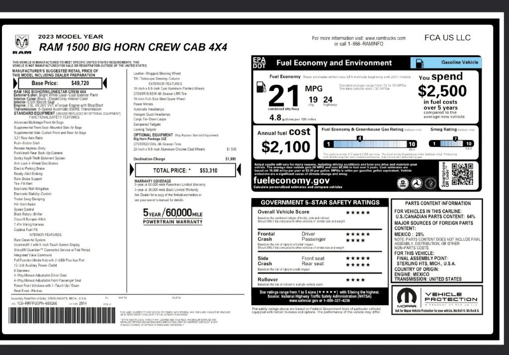 Used 2023 RAM 1500 Big Horn AWD/4WD image 34