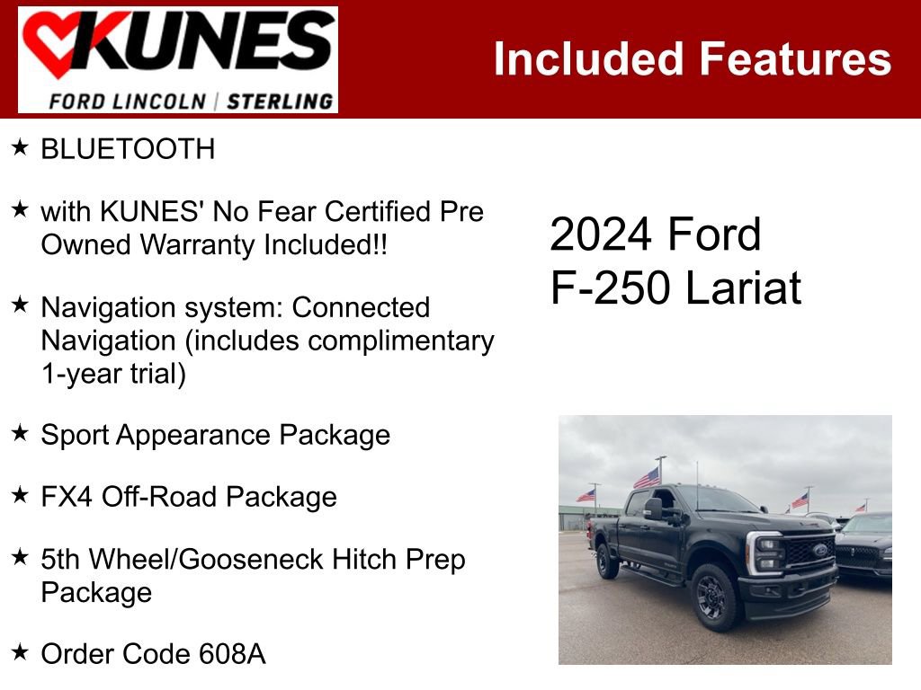 Used 2024 Ford F250 Lariat w/ Sport Appearance Package image 3